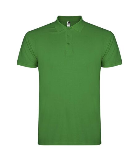 Mens star short-sleeved polo shirt tropical green Roly