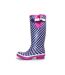Bottes de pluie femme violet / rose foncé / blanc Lunar-2
