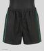 Short homme CHALLENGER 8L noir avec bande verte : le short en coton ultra-confortable spécial moisson-3