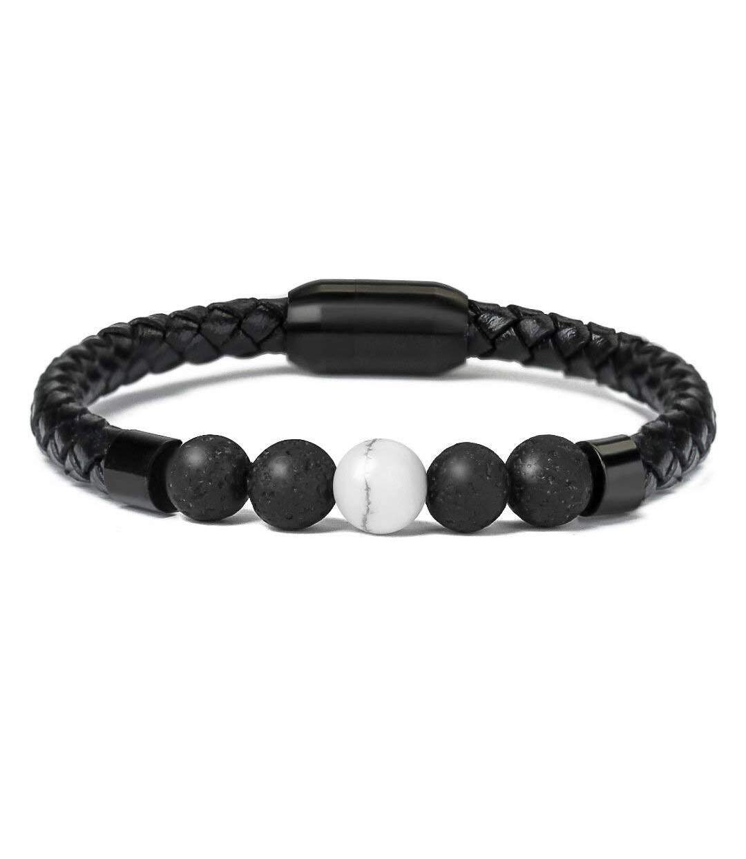 Bracelet confiance en soi en howlite-1