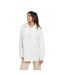 Womens/ladies Fashion Zip Drop Shoulder Jumper Ivory Brave Soul-4
