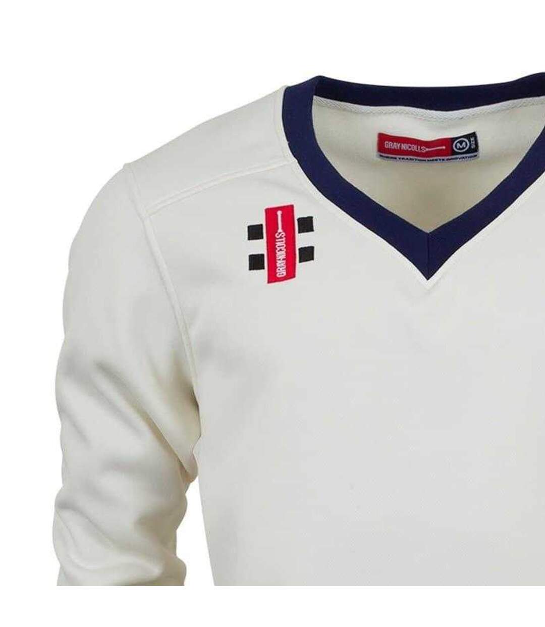 Pull Motif/style Logo Brodé Adulte Blanc Cassé Bleu Marine Gray-Nicolls-2