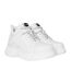 Womens/ladies Platform Trainers White Buffalo-4
