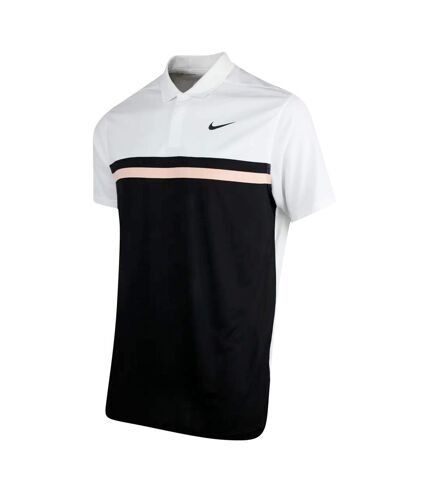Nike Mens Victory Colour Block Dri-FIT Polo Shirt (White/Black/Artic Orange)