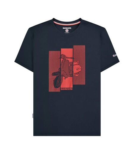 T-shirt Motif Trottinette Homme Bleu Marine Lambretta