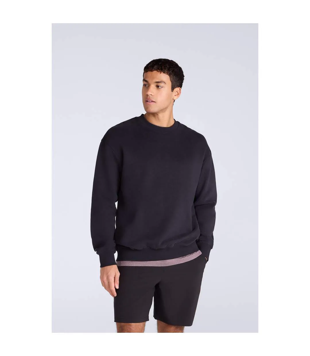Mens Jonah Organic Sweatshirt Black Animal-1