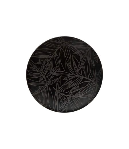 Lot de 6 Assiettes Plates Vegy 27cm Noir