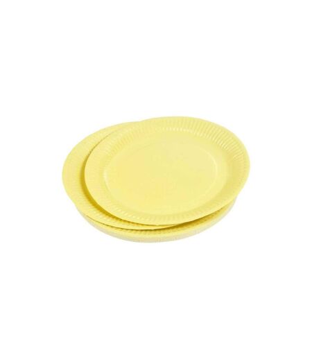 Lot de 20 Assiettes en Carton Vitamine 18cm Jaune