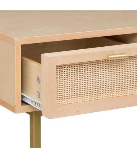 Console 3 tiroirs en cannage RAYO - Beige