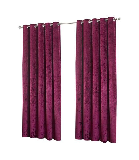 Riva  verona eyelet curtains 66 x 90in wine Paoletti