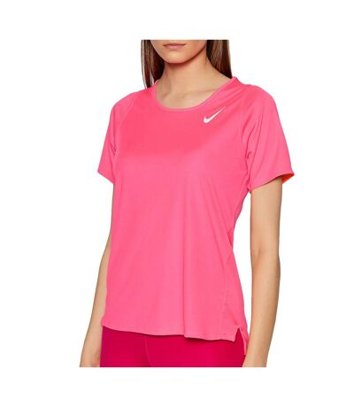 T-shirt de Running Rose Fluo Femme Nike Race