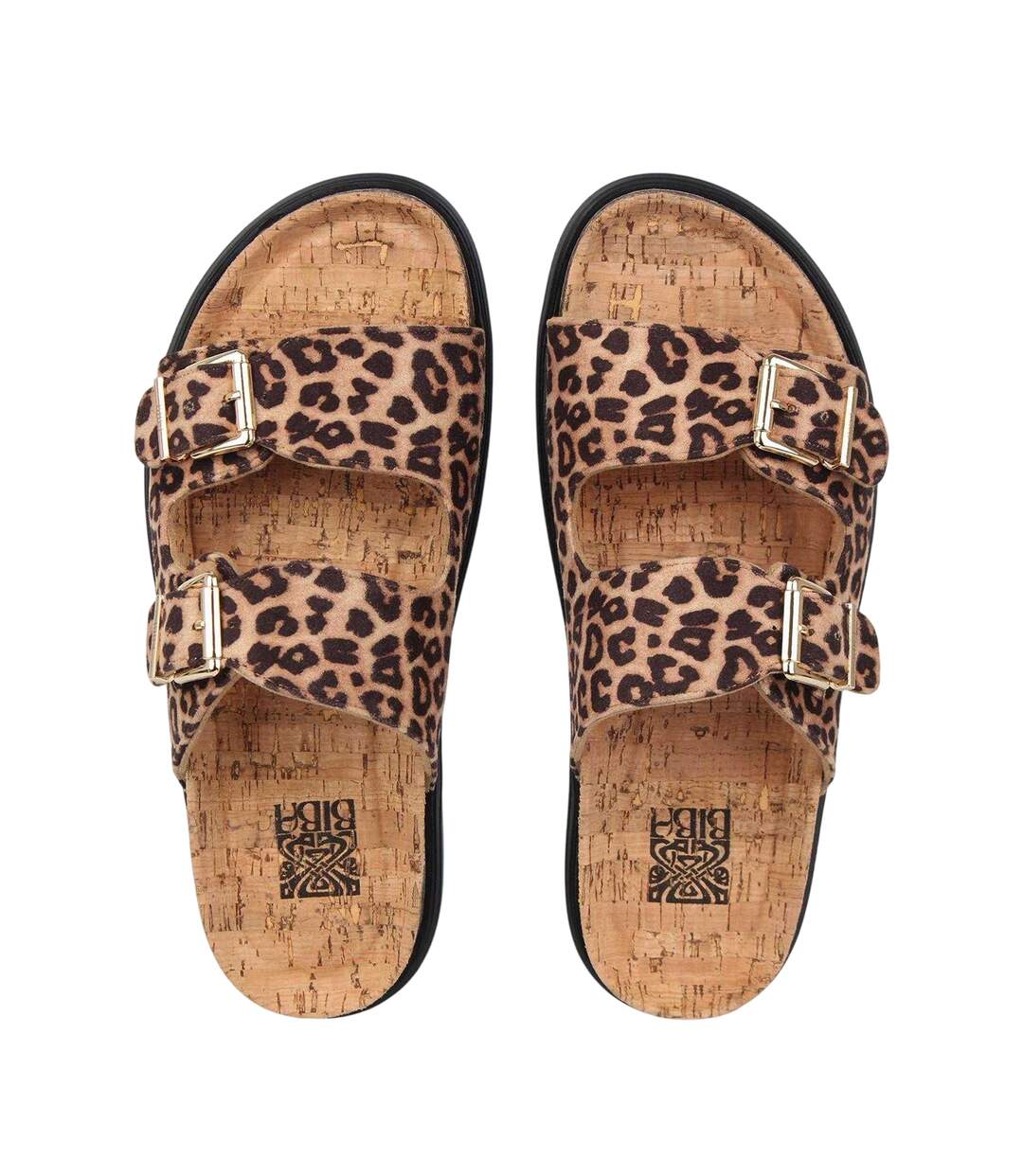 Sandales Motif/style Léopard Femme Beige Noir Biba-3