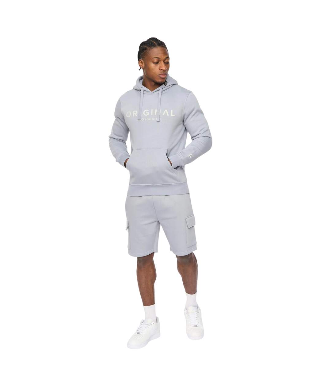 Mens Bardon Hoodie Steel Blue Crosshatch-1