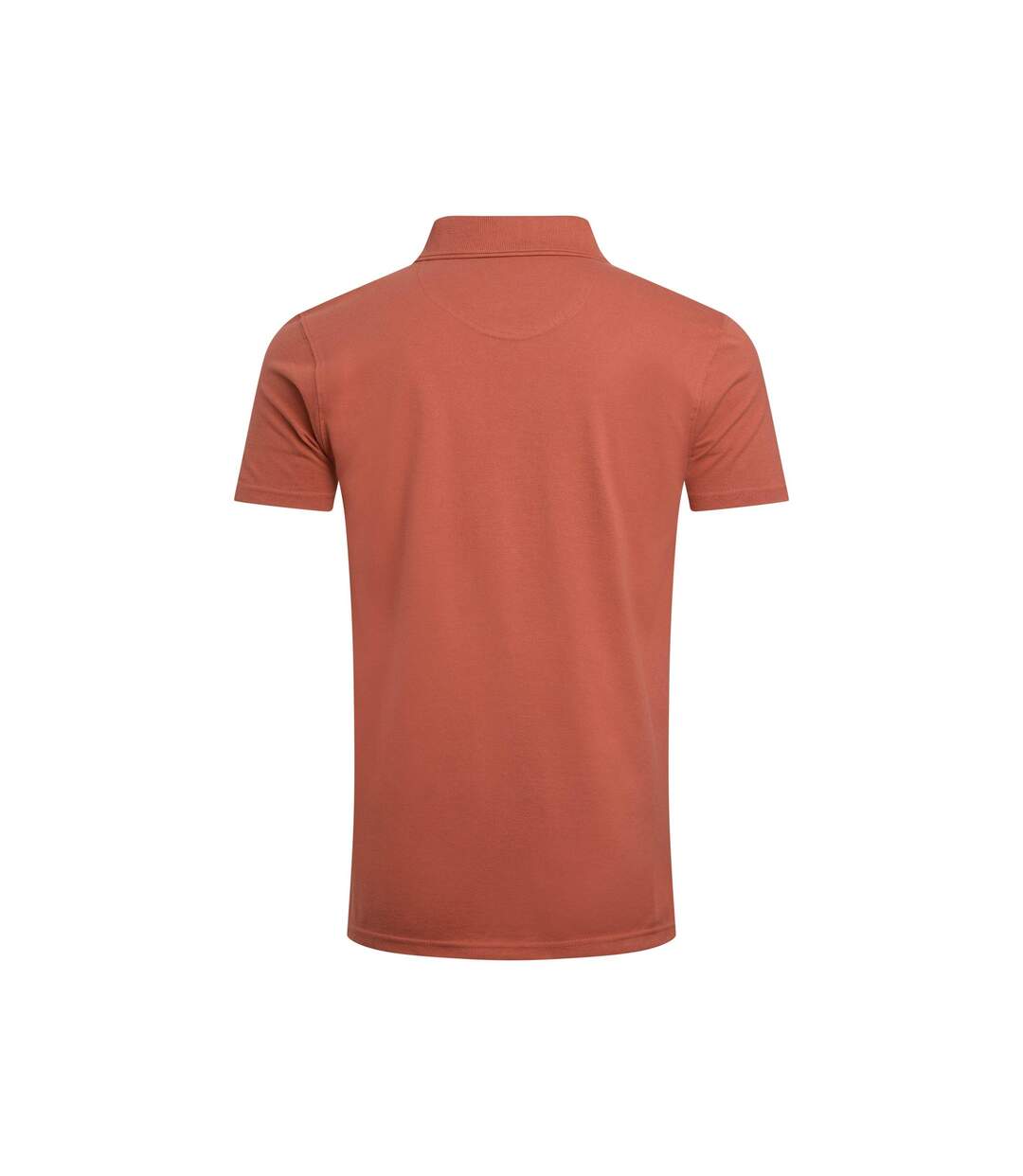 Mens Miles Pique Organic Polo Shirt Baked Clay Weird Fish-2