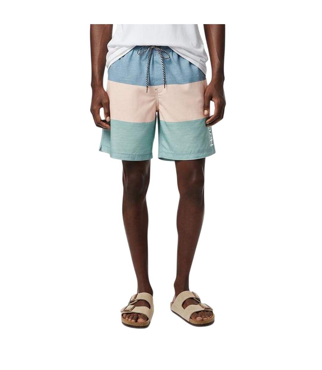 Mens Smu Colour Block Swim Shorts Blue Peach Green Hurley-4