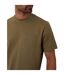 Mens Chest Pocket Regular T-shirt Khaki Green Threadbare-4
