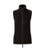 Womens/ladies artisan fleece vest black/brown Premier