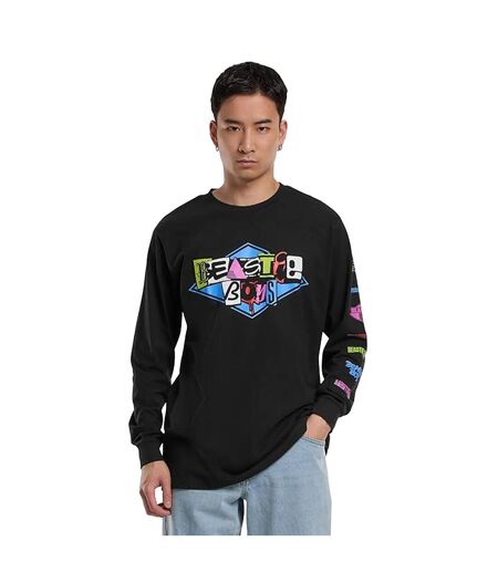 Mens Beastie Boys Logo Long-sleeved T-shirt Black Mister Tee