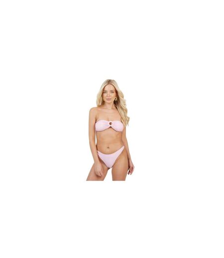 Womens/ladies Mid Rise Bikini Bottoms Pink Brave Soul