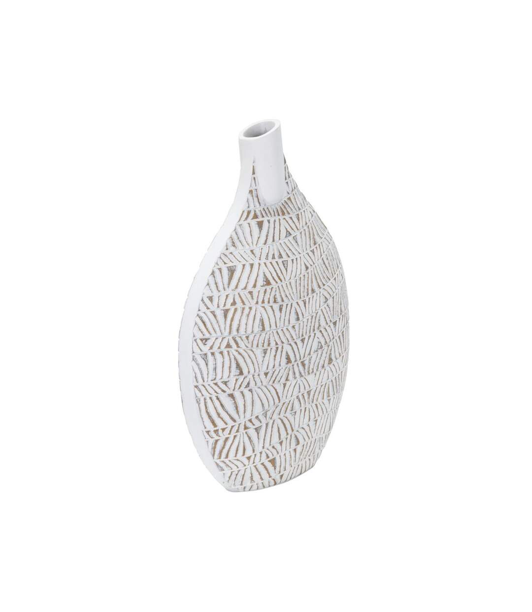 Vase Déco Abstrait Nairobi 46cm Blanc-2