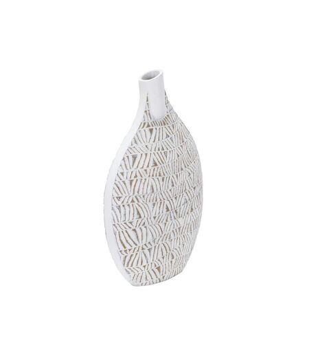 Vase Déco Abstrait Nairobi 46cm Blanc