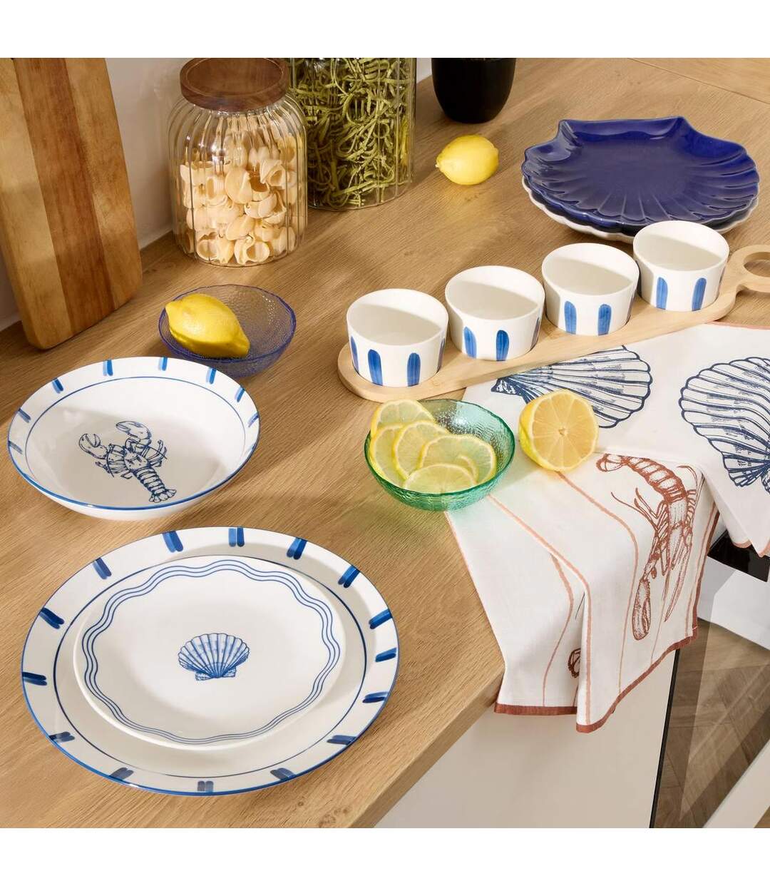 Lot de 6 Assiettes à Dessert Océania 19cm Bleu-3