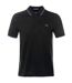 Mens Double Tipped Collar Polo Shirt Black Fred Perry-2