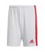 Short Squadra Homme Blanc Rouge Adidas-2