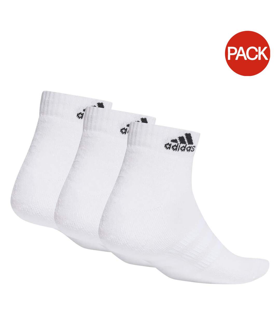 Pack Of 3  Womens/ladies Ankle Socks  White Adidas-1