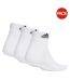 Pack Of 3  Womens/ladies Ankle Socks  White Adidas-1