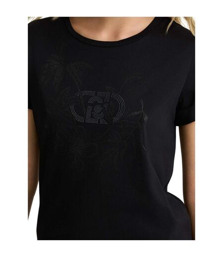 T-shirt Motif/style Floral Femme Noir Liu Jo