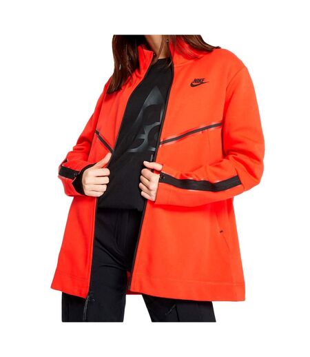 Veste Orange Femme Nike Tech Fleece Long - S