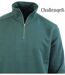 CHALLENGER PALERME4 — Sweat col camionneur vert foncé : confort et chaleur au quotidien-2