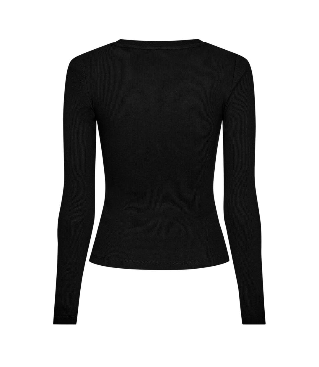 T-shirt Manches Longues Motif/style Brodé Femme Noir Guess-3
