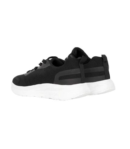 Mens lennart trainers noir / blanc Crosshatch