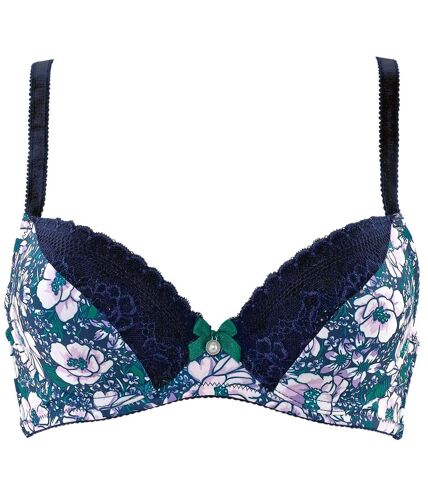 Soutien-gorge ampliforme coque moulée indigo/vert Pas De Deux