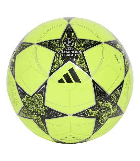 Ballon De Foot Motif/style Ligue Des Champions De L´uefa Ucl Club Taille 5 Jaune Vif Noir Gris Argent Métallisé Adidas