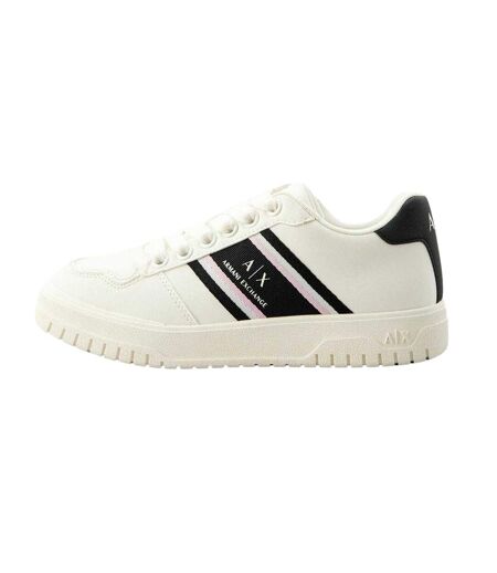 Baskets Motif/style Logo Femme Blanc Noir Armani Exchange