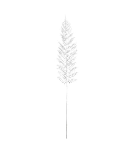 Branche de Fougère Souffle Polaire 75cm Blanc