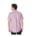 Mens wide stripe oxford short-sleeved shirt pink Maine