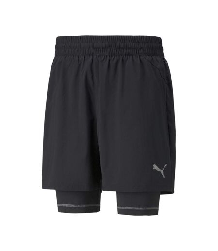 Short de running noir homme puma run graf 2 in 1 - s