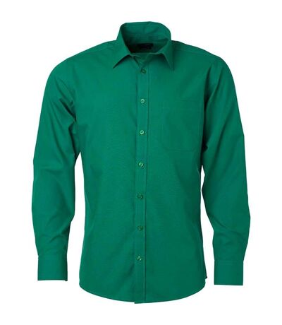 chemise popeline manches longues - JN678 - homme - vert irlandais