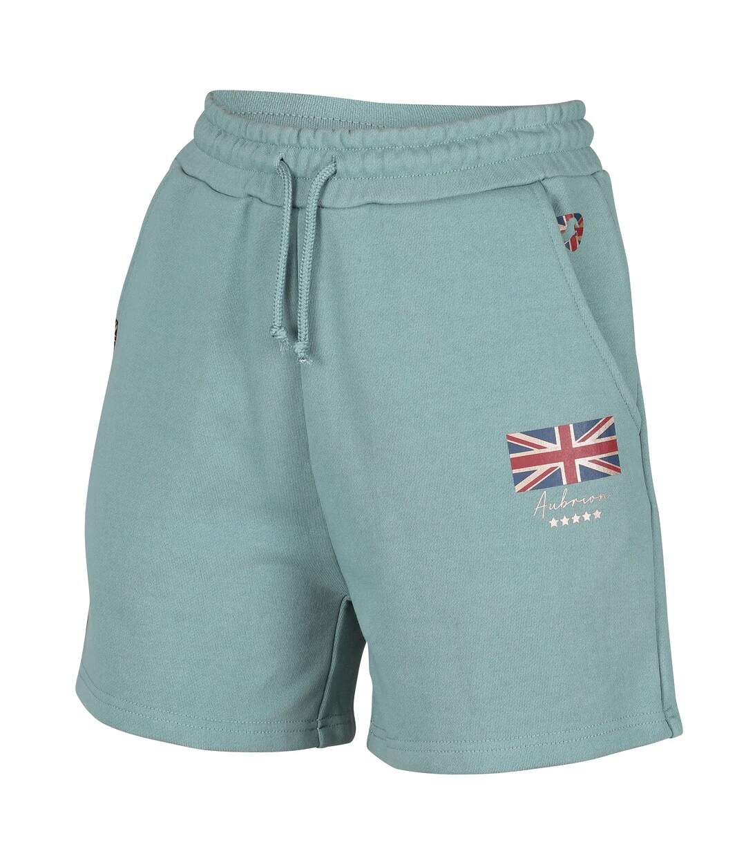 Short de jogging team femme vert de gris Aubrion-3