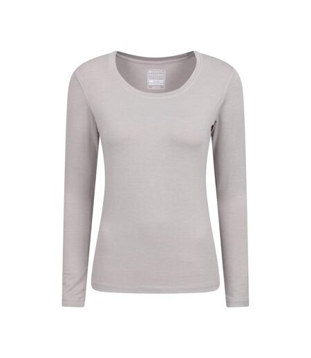 Womens/ladies Keep The Heat Thermal Top Light Beige Mountain Warehouse