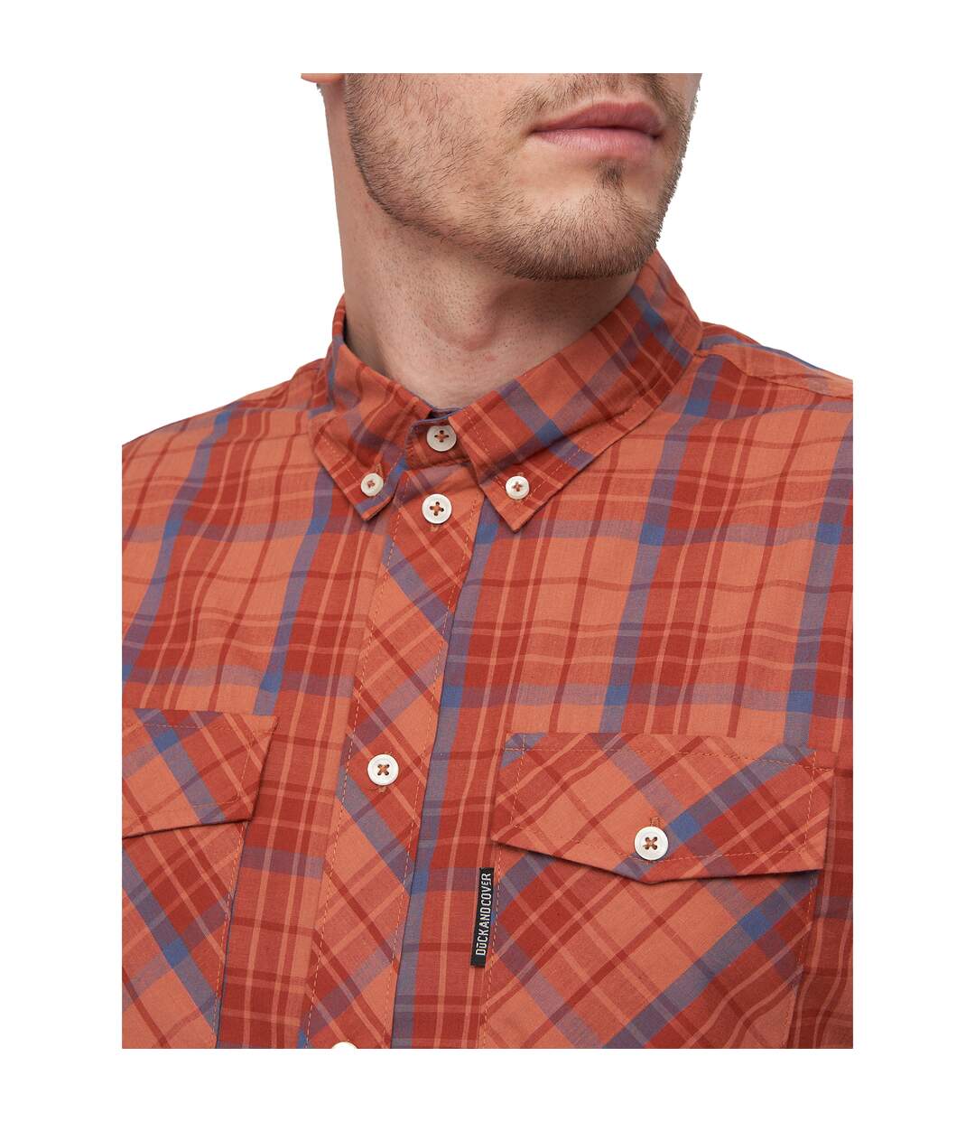 Chemise femington homme rouge Duck and Cover-4