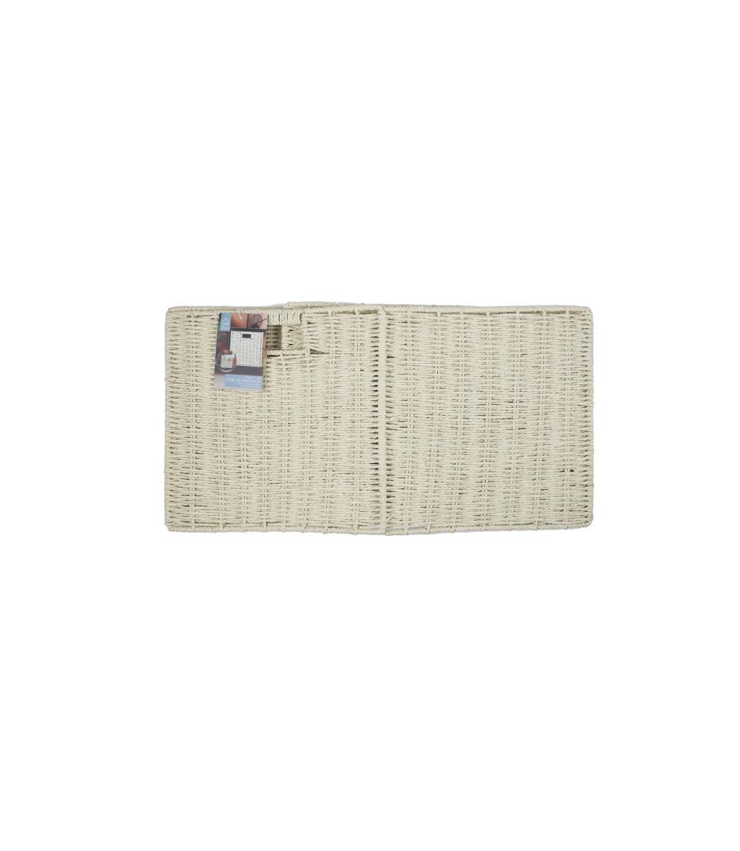 Boîte de Rangement Pliable Tressée 30x30cm Naturel-5