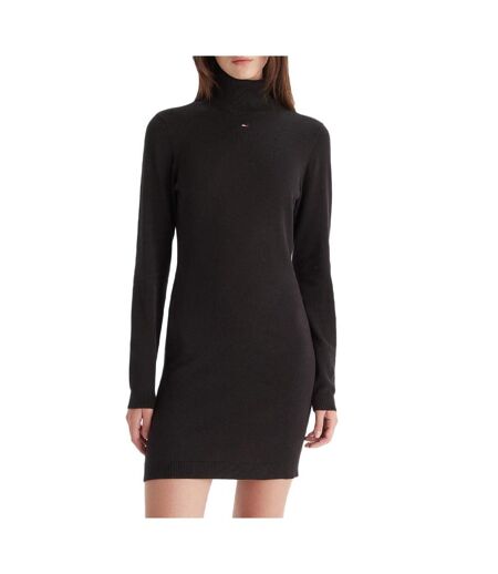 Robe pull noire femme tommy hilfiger tjw ess turtleneck