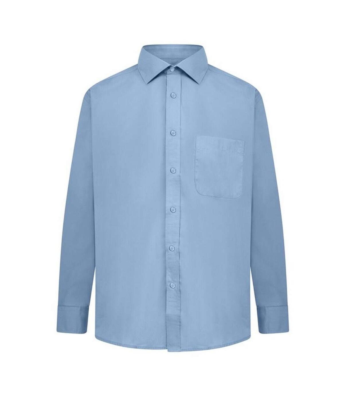 Absolute Apparel Mens Long Sleeved Classic Poplin  Shirt (Light Blue) - UTAB117