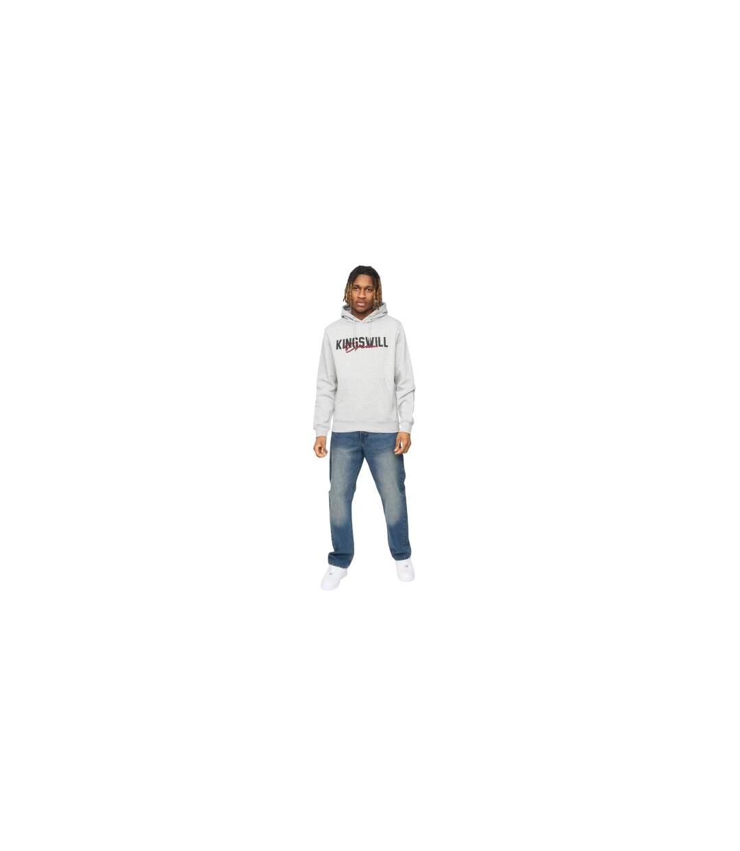 Mens Bilkie Hoodie Grey Marl Kings Will Dream-1