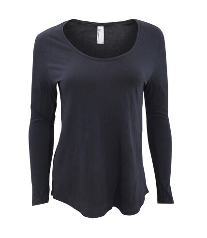 American Apparel Womens/Ladies Long Sleeve Ultra Wash T-Shirt (Coal) - UTRW4905